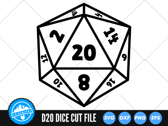D20 Polyhedral Dice SVG Review