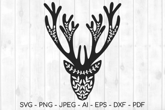 Deer Head Svg, Reindeer Svg, Deer Svg