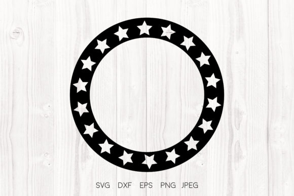 Stars Frame Svg, Circle with Stars