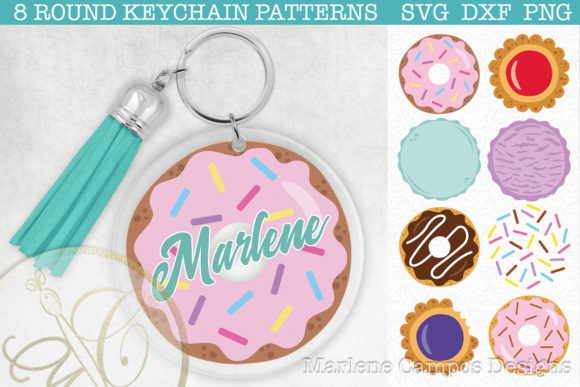 Sweet Desserts Keychain Pattern SVG