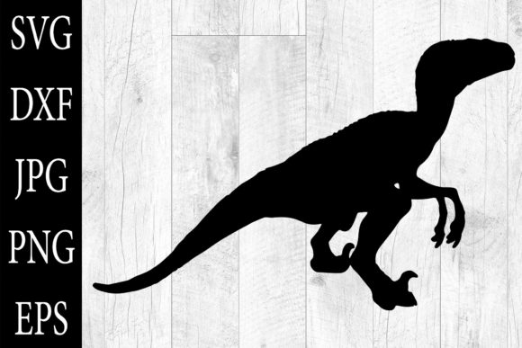 Velociraptor Dinosaur Silhouettes SVG