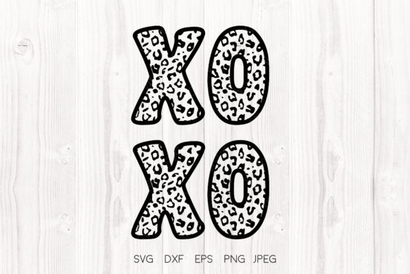 XOXO Svg, Leopard Print, Valentine's Day
